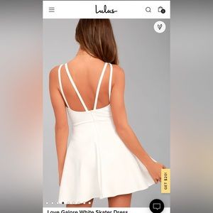 Lulu’s Love Galore White Skater Dress Size: Large